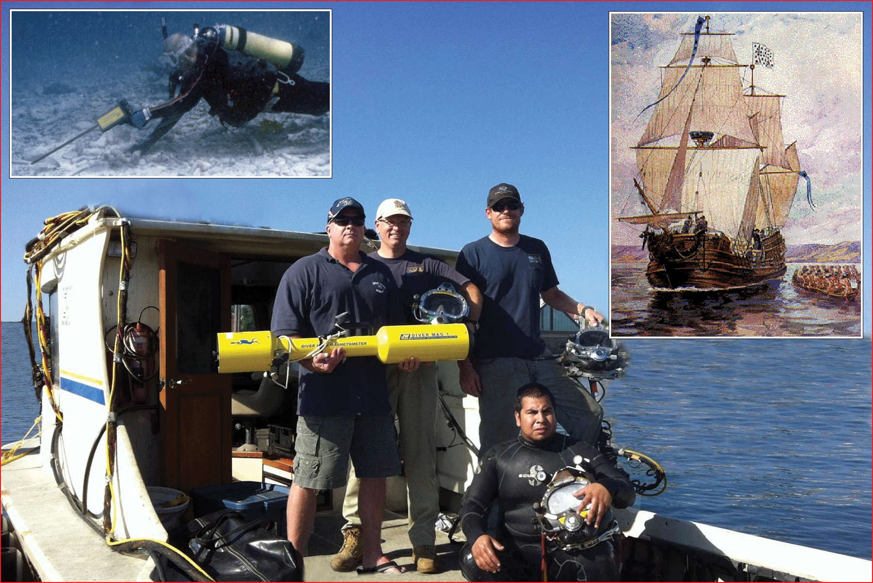 San Diego Gas and Electric's Dan Carr with Fishers Diver Mag and the team from CW Divers